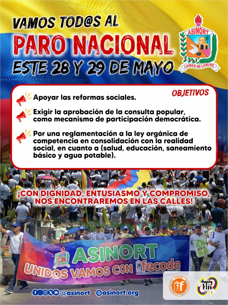 PARO NACIONAL 28 Y 29 MAY